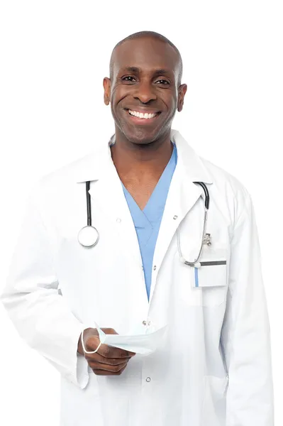 Friendly middle aged male doctor posing — Stock Photo, Image