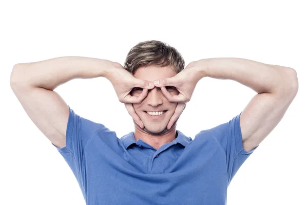 Man with his hands up — Stock Photo, Image