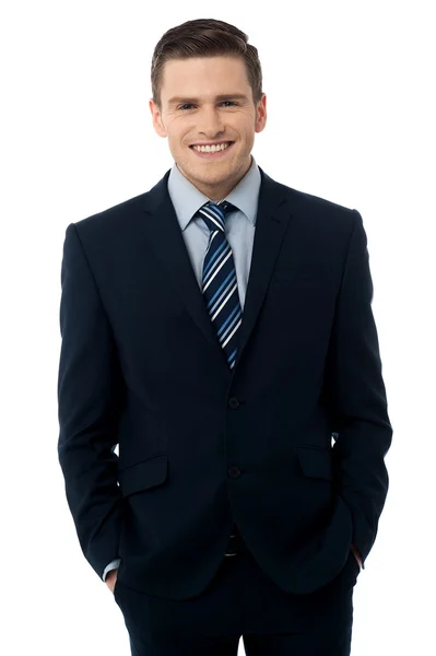 Young business man, isolated on white — Stock Photo, Image
