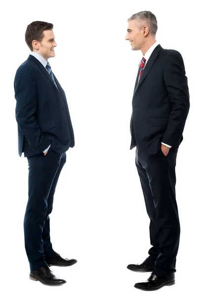 Full length portrait of two businessmen — Stock Photo, Image