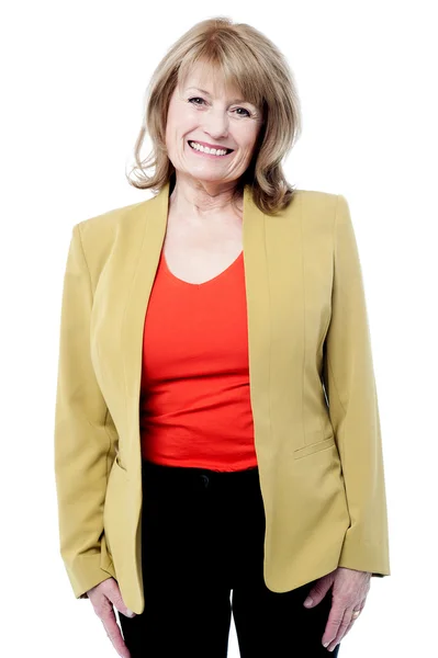 Smiling female senior executive — Stock Photo, Image