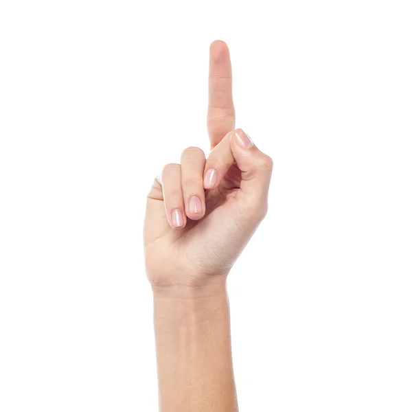 Mão mostrando dedo médio — Fotografia de Stock