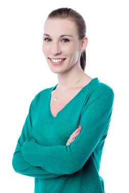 kadın katlanmış silah ile