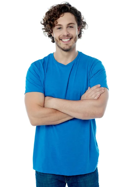 Young man with folded arms — Stock Photo, Image