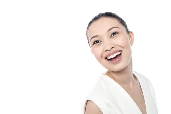 Beautiful woman with wide smiling — Stock Photo, Image