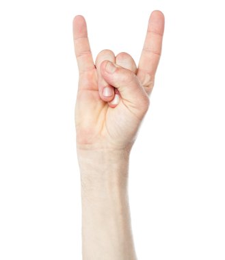 Rock'n roll işaret gösteren el