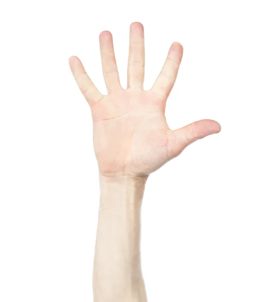 Gesto da mão número cinco — Fotografia de Stock