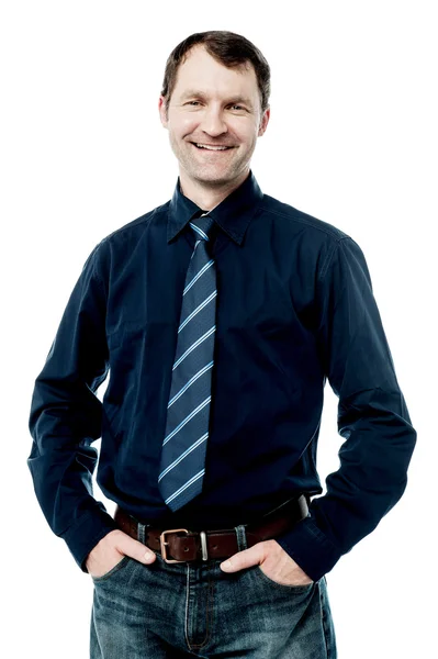 Executive with his hands in pockets — Stock Photo, Image