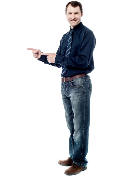 Man pointing his fingers Royalty Free Stock Photos