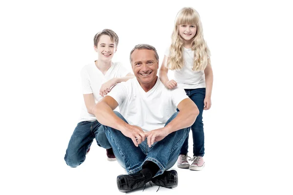 Vi är lyckliga familjen — Stockfoto