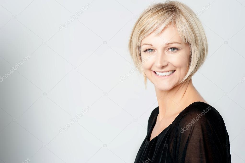 Smiling middle-aged woman