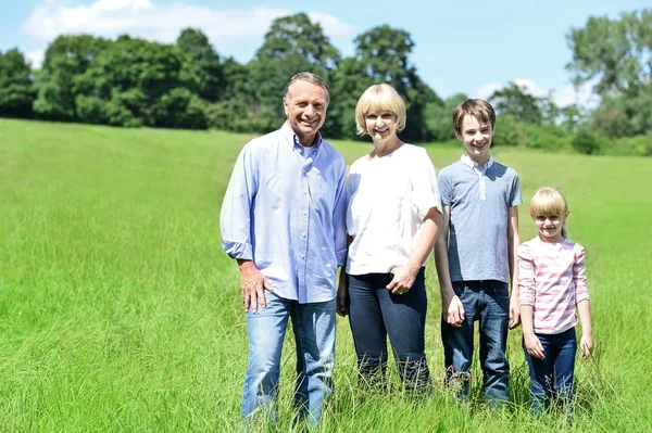 Family of four posing — Stock Photo, Image