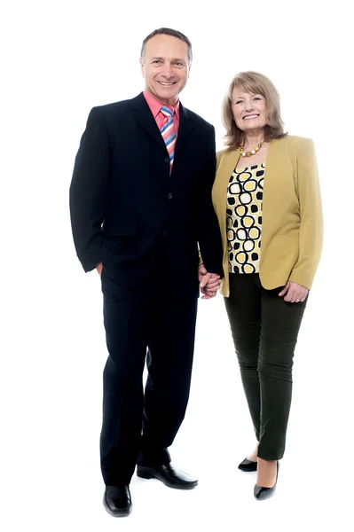 Wonderful elderly couple posing — Stock Photo, Image