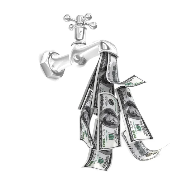 Grifo de dinero - Dólares Imagen de stock