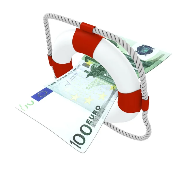 Finansiella hjälp - euro — Stockfoto