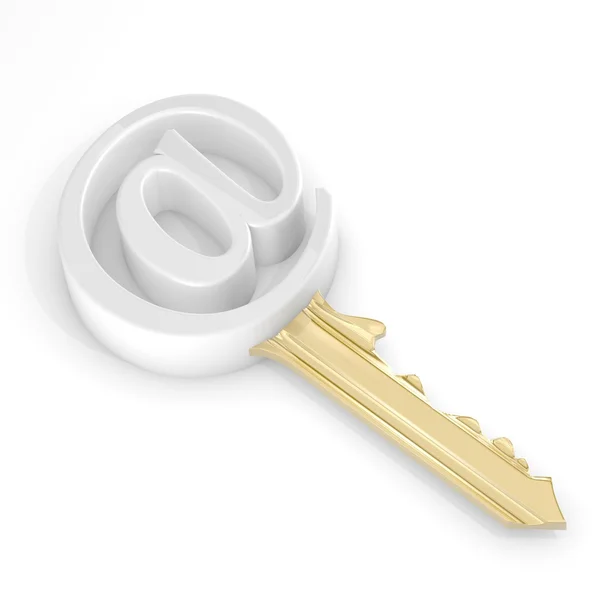 Klíč e-mailu — Stock fotografie