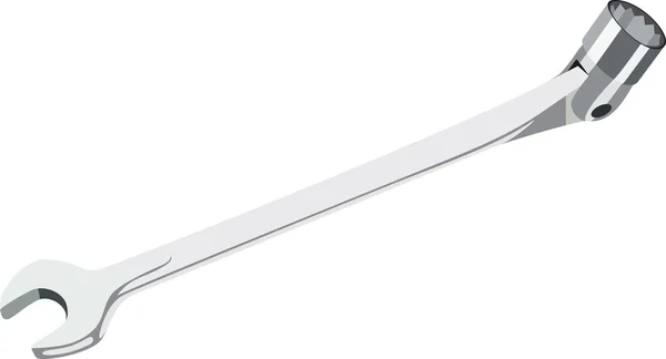 Gümüş anahtar üzerinde beyaz izole