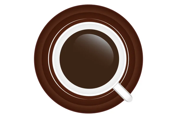 Tazza di caffè gustoso isolato su uno sfondo bianco — Vettoriale Stock