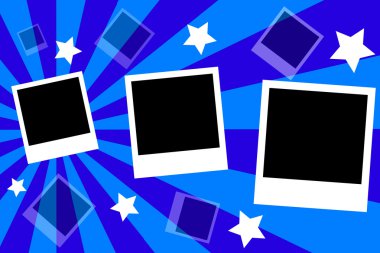 güzel bir arka plan üzerinde izole polaroid çerçeve