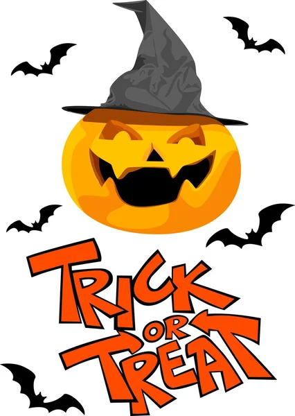 Halloween dýně a trik nebo ošetřovat — Stockový vektor