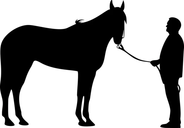 Häst och ägare — Stock vektor