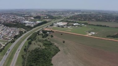 Boituva 'da hava dalışı. Boituva Şehri, Sao Paulo Eyaleti, Brezilya. 