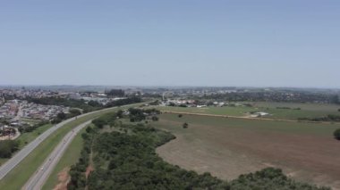 Boituva 'da hava dalışı. Boituva Şehri, Sao Paulo Eyaleti, Brezilya. 