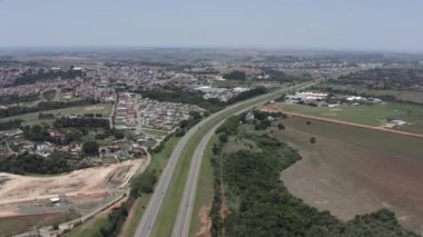 Boituva 'da hava dalışı. Boituva Şehri, Sao Paulo Eyaleti, Brezilya. 
