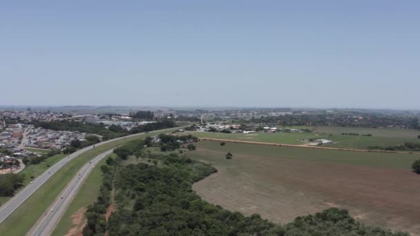 Fallschirmspringen Boituva Stadt Boituva Bundesstaat Sao Paulo Brasilien — Stockvideo