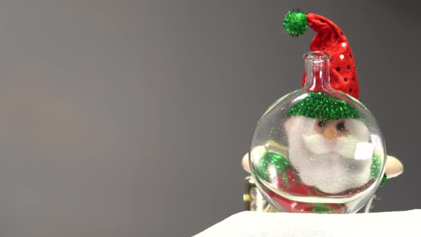 Merry Christmas Concept Santa Claus Bottle — Stock Video