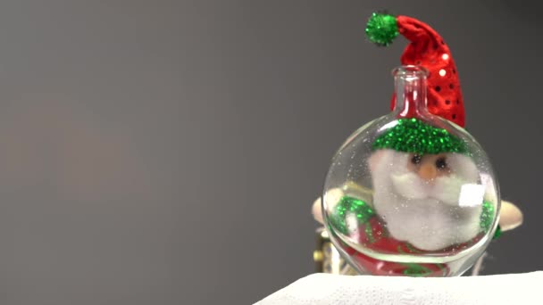 Merry Christmas Concept Santa Claus Bottle — Stock Video