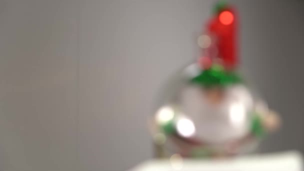 Joyeux Noël Concept Père Noël Derrière Une Bouteille — Video