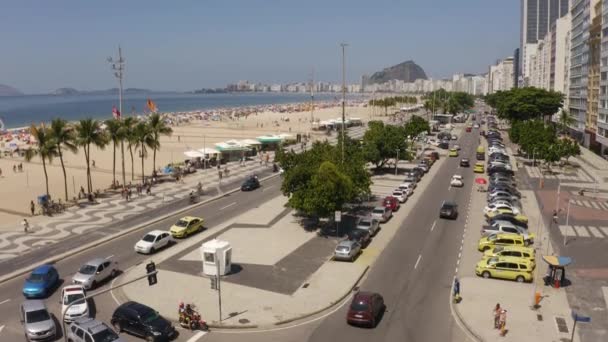 Rio Janeiro Brazylia Plaża Copacabana Ameryka Południowa — Wideo stockowe