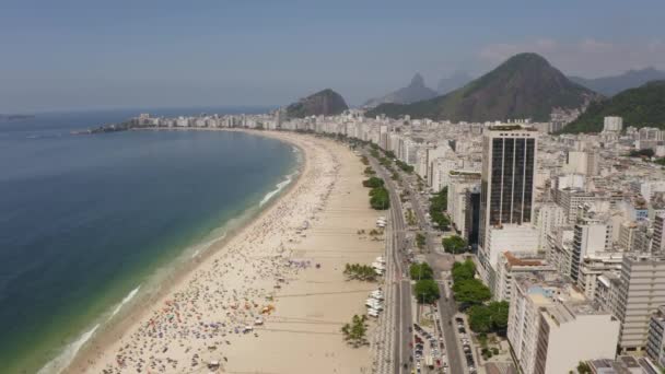 Copacabana Beach Město Rio Janeiro Brazílie Jižní Amerika — Stock video
