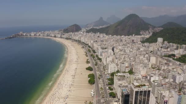 Stadt Rio Janeiro Brasilien Strand Von Copacabana — Stockvideo