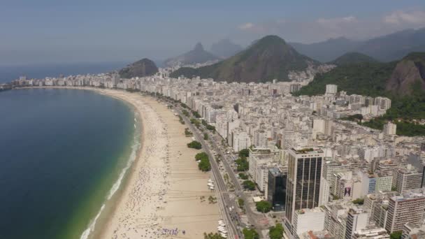 Stranden Copacabana Rio Janeiro Brasilien Sydamerika — Stockvideo