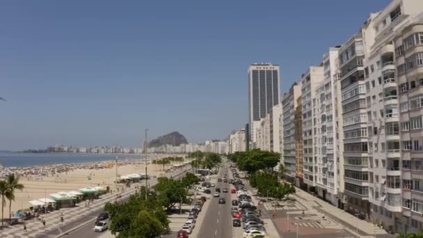 Město Rio Janeiro Brazílie Copacabana Beach — Stock video