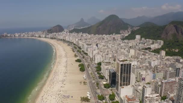 Stranden Copacabana Rio Janeiro Brasilien Sydamerika — Stockvideo