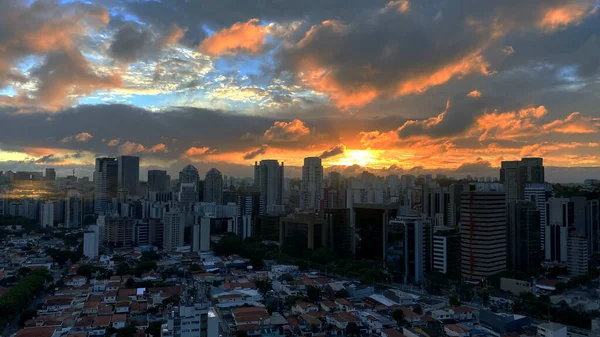 Night Skyline Illuminated Skyscrapers Sao Paulo Brazil — Stock Photo, Image