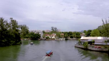 Rio de Janeiro şehri, Brezilya. Barra da Tijuca bölgesi. Gigoia Adası.