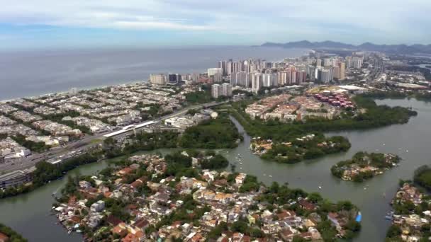 Río Janeiro Brasil Barra Tijuca Isla Gigola — Vídeos de Stock