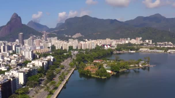 Ciudad Río Janeiro Brasil Vista Aérea Del Río Janeiro Distrito — Vídeos de Stock