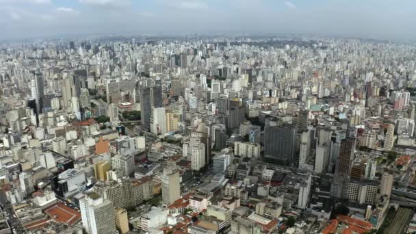 Sobrepoblación Metrópoli Aérea Una Densa Zona Residencial Con Muchas Casas — Vídeos de Stock