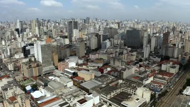 都市生活シーンの空中風景 ブラジル サンパウロの航空写真 — ストック動画