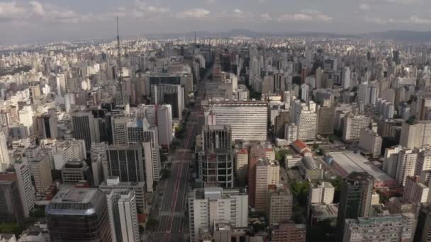 Cidade Paulo Avenida Felista Brasil — стоковое видео