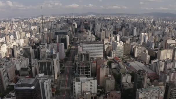 Cidade Paulo Avenida Paulista Brasilien — Stockvideo