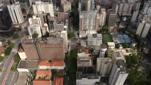 Сан Паулу Бразилия Авеню Паулиста Улица Цинциннато Брага — стоковое видео