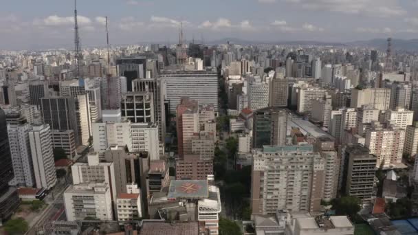 Σάο Πάολο Βραζιλία Λεωφόρος Paulista Και Οδός Cincinnato Braga — Αρχείο Βίντεο