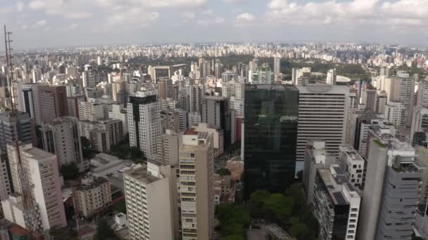 上からの市街地の眺め ブラジルのサンパウロ — ストック動画