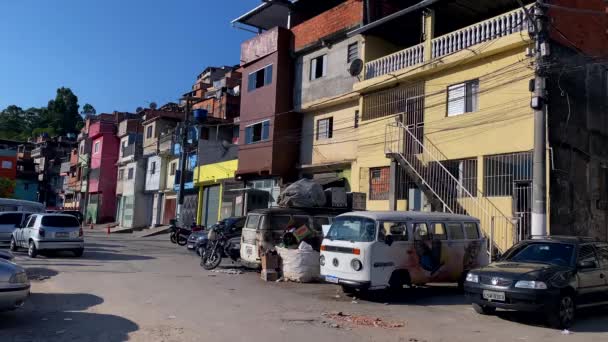 Slums Duzych Miastach Ogród Slumsów Ibirapuera Sao Paulo Brazylia Slumsy — Wideo stockowe